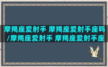 摩羯座爱射手 摩羯座爱射手座吗/摩羯座爱射手 摩羯座爱射手座吗-我的网站